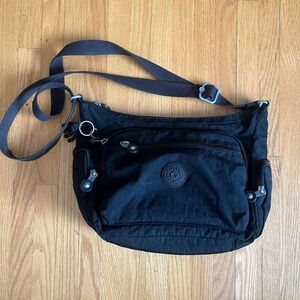 Kipling Gabbie Bag in Black with Monkey Charm